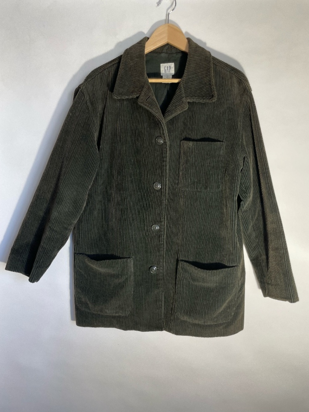 vintage gap women's jacket corduroy olive green medium